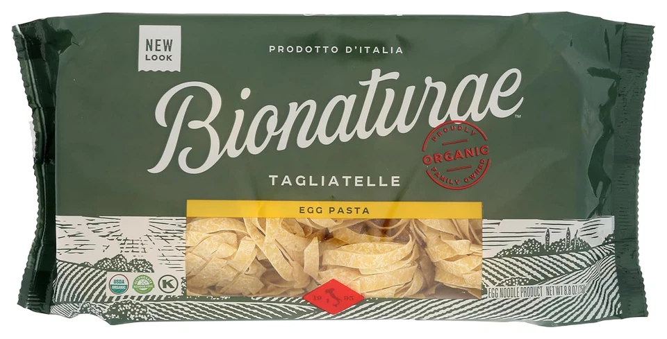 Organic Traditional Egg Tagliatelle Pasta - Durum Wheat Semolina, Kosher, 7G Pro - Image 3 of 4