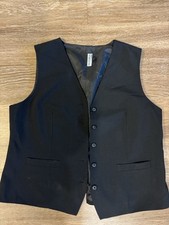 Doc & Amelia Women’s Black Button Front Suit Vest Size L Career Office Formal