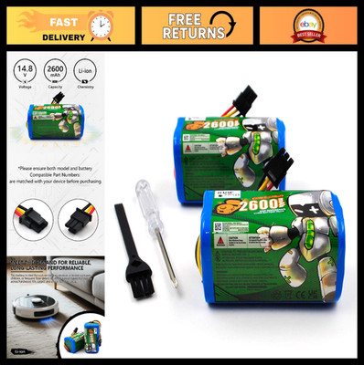 14.8V 2600mAh Li-ion Battery 2-Pack for Robot Vacuum Cleaner Qihoo 360 S5 S7 Pro