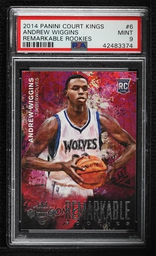 2014-15 Panini Court Kings Remarkable Rookies Andrew Wiggins #6 PSA 9 MINT RC