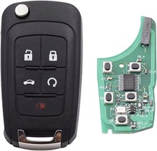 5 Buttons Keyless Remote Flip Car Key Fob Fit for Camaro 2010-2016/Cruze 2010-20