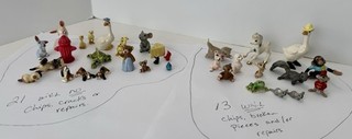 Lot of 34 Hagen Renaker Miniatures READ Bird Bunny Cat Dog Teddy Mouse Goose