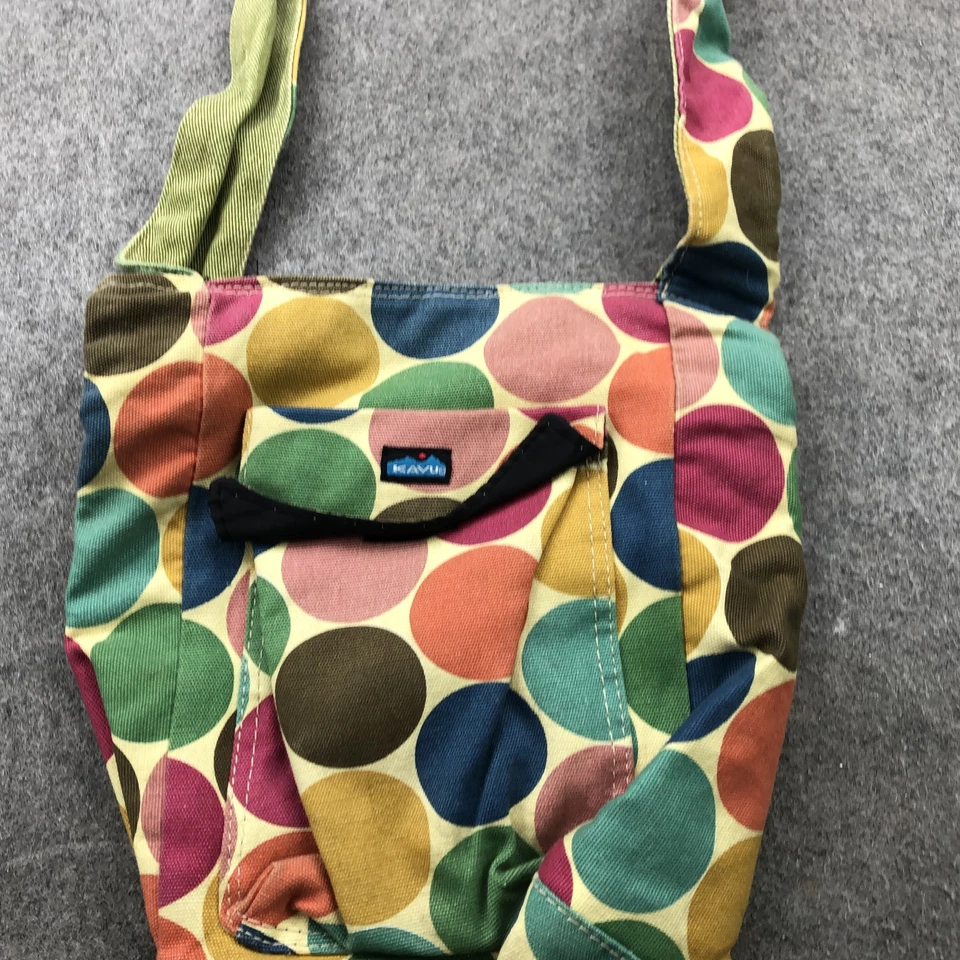 Bolso Bandolera Kavu Unisex Multicolor Lunares Lona Bolsillo Foto 3 de 4