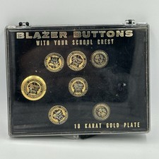 University of Missouri Blazer Replacement Buttons Set of 7 18K Gold Plate