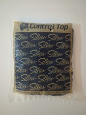 Vtg Silkies Control Top Pantyhose 070608 XX-Large X-Queen Jet Black USA NOS