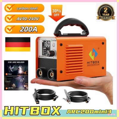 HITBOX Ultra Mini 2IN1 Inverter Schweißgerät DC MMA LIFT TIG Schweißen Kompakt