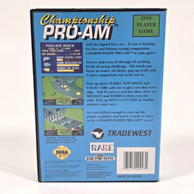 CHAMPIONSHIP PRO-AM SEGA GENESIS 1992 W/ MANUAL CIB COMPLETE CLAMSHELL CASE