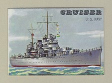 1955 TOPPS RAILS AND SAILS #178 U.S. NAVY CRUISER  MINT