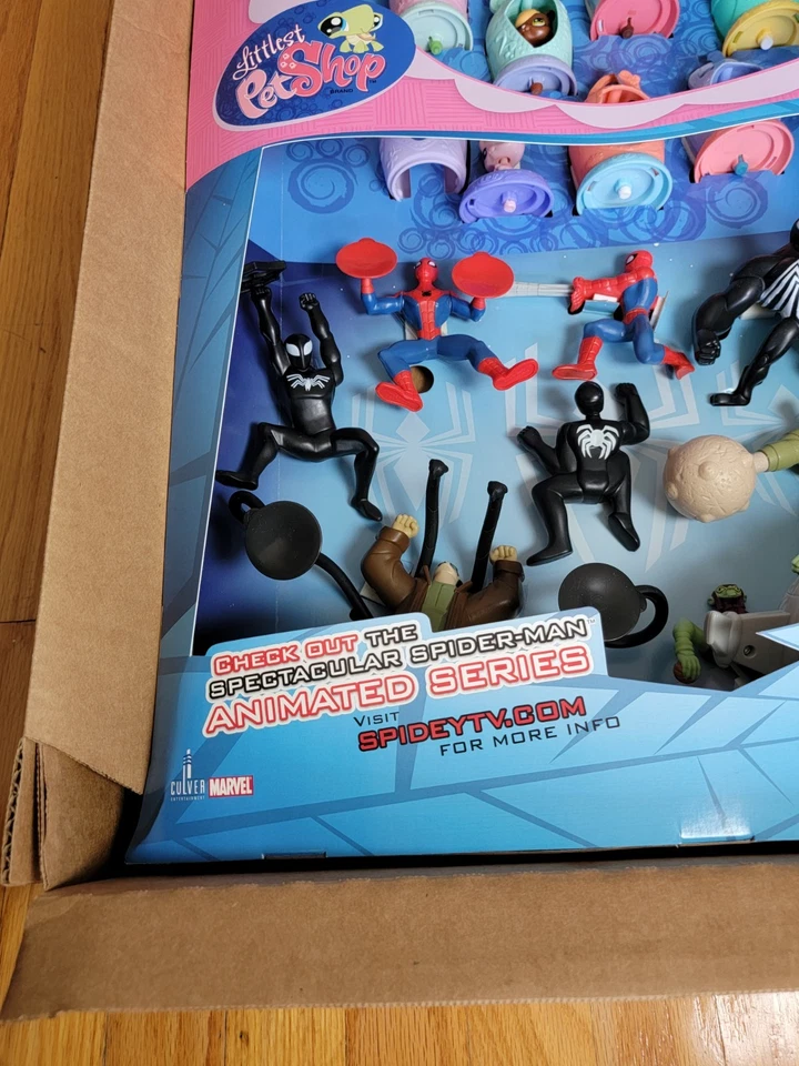 Mcdonalds Happy Meal Spectacular Spiderman Littlest Pet Shop Promo Store Display - Image 3 of 4