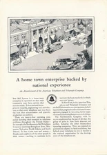 Magazine Ad - 1928 - AT&T / Bell System - Home Town Enterprise