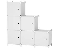 Amazon Storage Unit Organiser ATTDETJL 6-Cube W/ Doors White NEW & BOXED - H75 