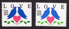 Scott #2440 2441 Love Birds Single Stamps - MNH #5