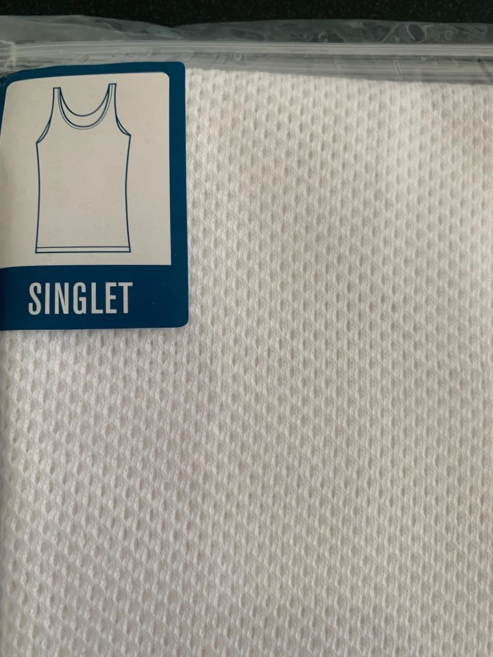 New Men's 2 Pack 'Highcross Koolnit' Airtex Eyelet Mesh Cotton Sleeveless Vest - Image 2 of 2