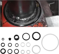 17 PCS Floor Jack Seal Kit, Horizontal 3 Ton Hydraulic Jack Oil Seal O-Rings Com