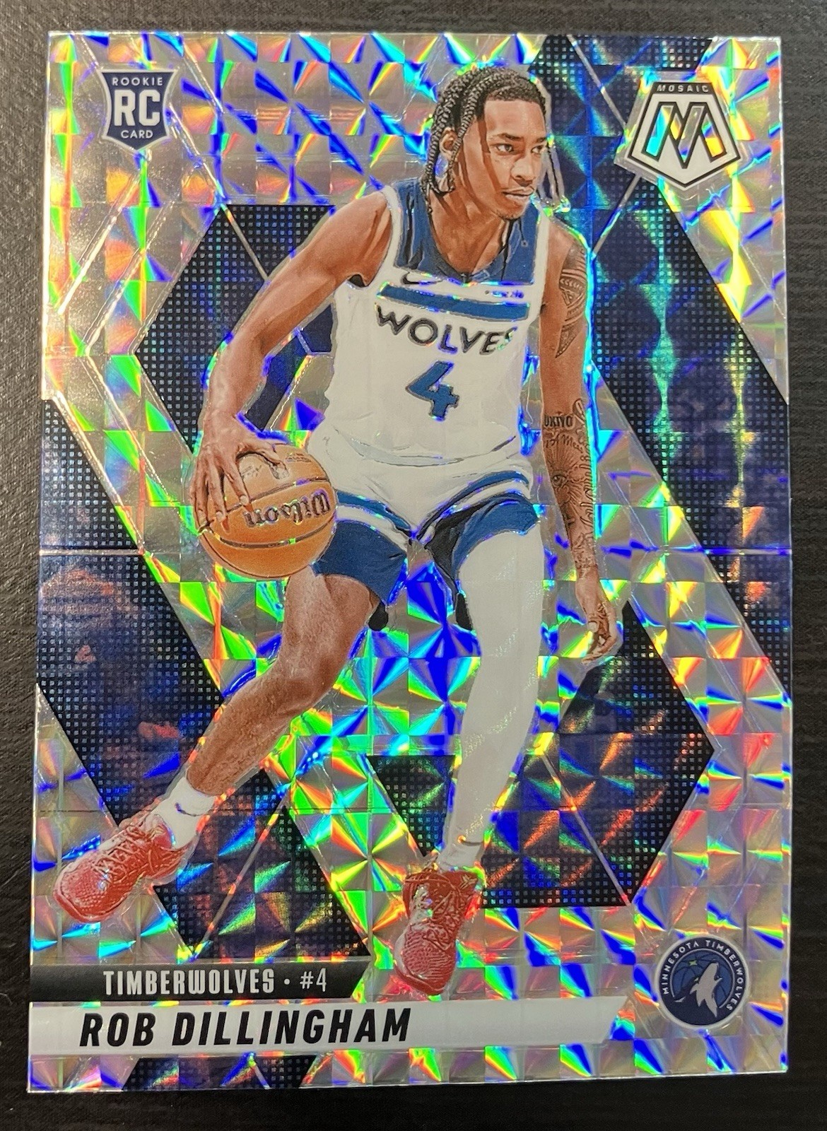 Rob Dillingham 2024-25 Panini Mosaic Basketball #218 Rookie Silver Prizm