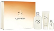 CK ONE by Calvin Klein for Unisex 3 pc. SET 3.3 oz EDT Spray Mini BODY WASH