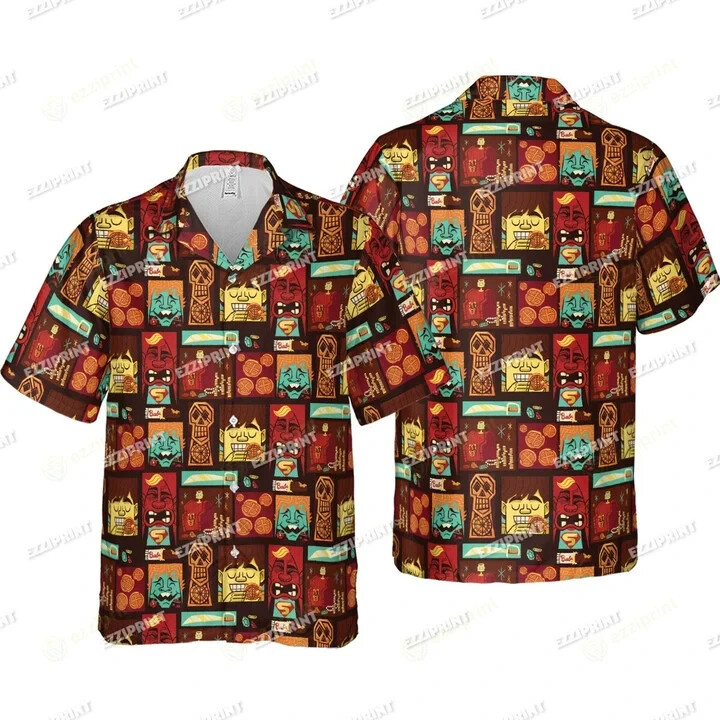 TIKI THE GOONIES CHARACTERS HAWAIIAN SHIRT