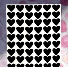 Black Heart Stickers! - 0.25 to 3 inch - Matte or Glossy