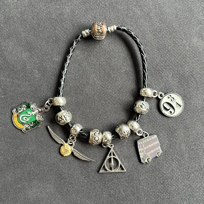 Harry Potter WBE WBEI Charm Leather Bracelet With Charms USED