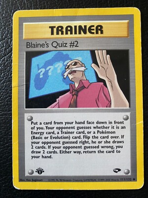 *Pokémon TCG - Blaine's Quiz #2 #111/132 - Gym Challenge (2000) 1st edition HP