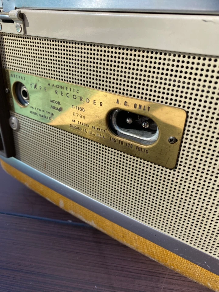 Reproductor grabadora de cinta magnética Revere de colección carrete a carrete T-1100  Foto 3 de 4