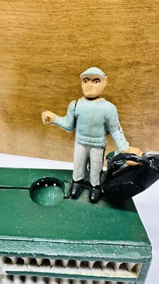 Vintage Cast Iron Golfers Birdie Putt Mechanical Coin Bank | eBay