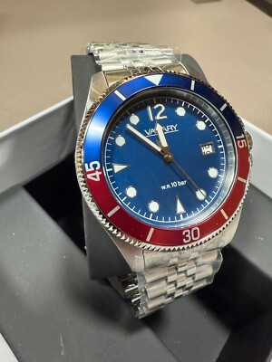 VAGARY by CITIZEN - Quarzuhr Herren rund blau rot Aqua39 VD5-015-73