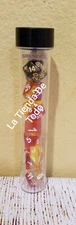  DICE PACK OF 8 POLYHEDRAL DICE. YELLOW & RED SEMI TRANSLUCENT READ