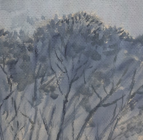Schneelandschaft, Wintertag Gemälde, Original Öl, ukrainischer Künstler Koshel - Bild 8 von 12