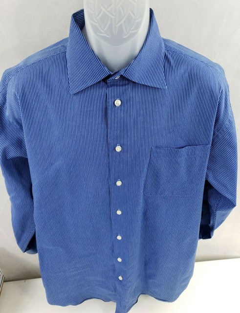navy blue pinstripe dress shirt