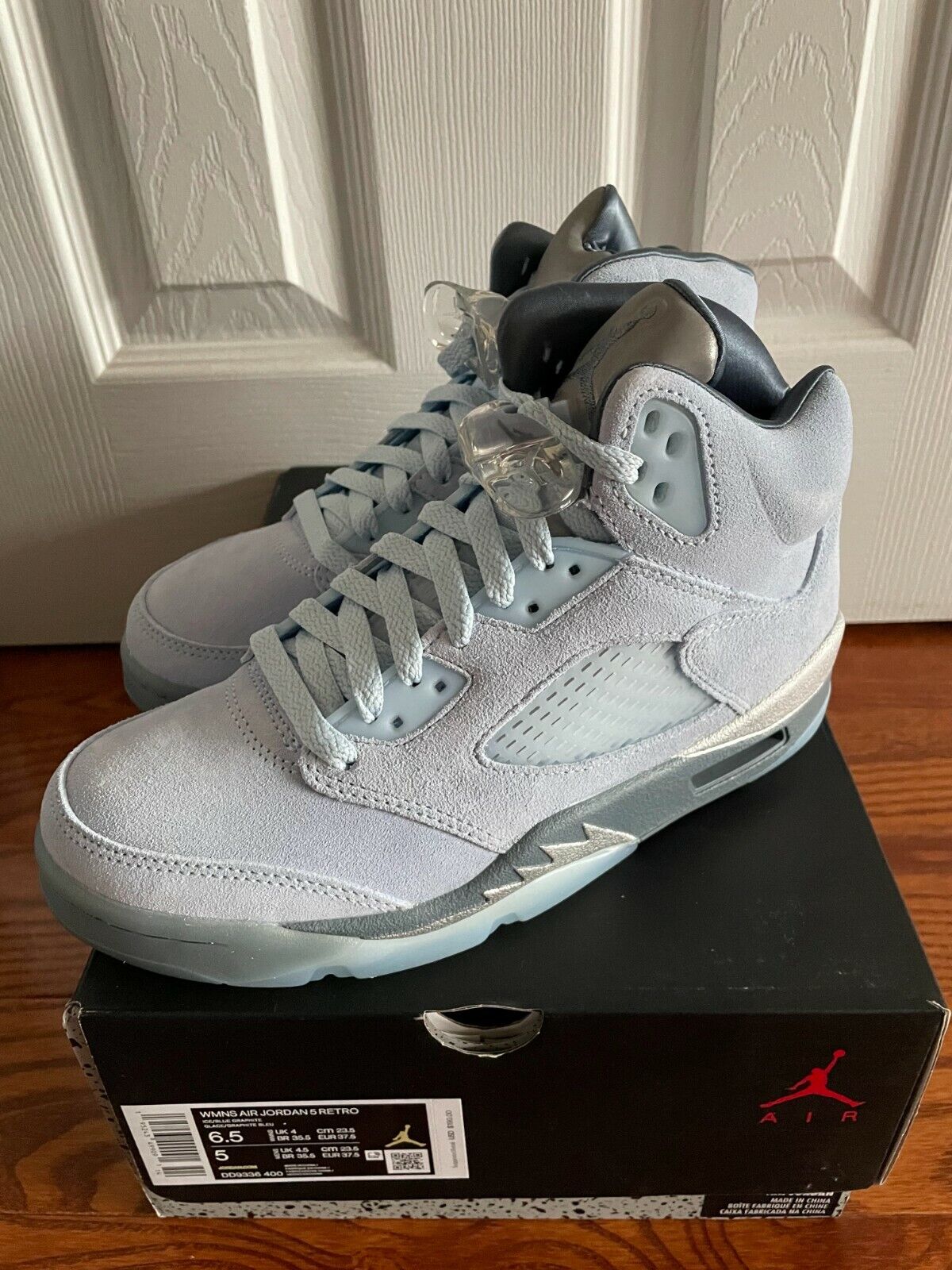 blue and white jordan 5 2021