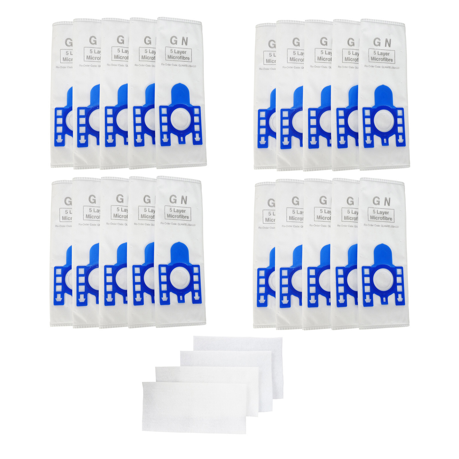 20 Vacuum Dust Bags & Filters for Miele GN C1 C2 C3 Powerline Silence Ecoline