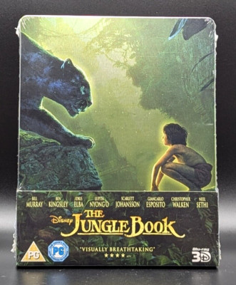 THE JUNGLE BOOK Blu-ray Zavvi Exclusive Limited Edition UK STEELBOOK + JCARD