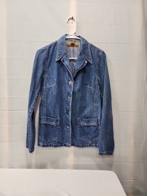 Anne Klein Jeans Womens Size Long Sleeve Denim Button Down Jean