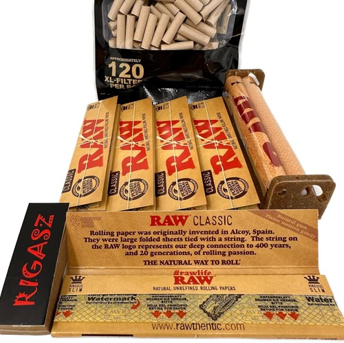Raw Rolling Machine 5 Packs King size Slim Papers and XL-Filters - Picture 4 of 8