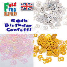 50th Age Birthday Confetti Scatter Table Party Celebration Decoration 