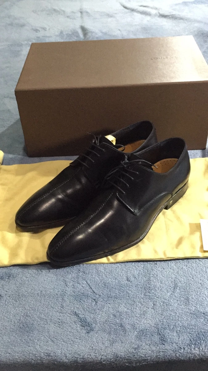 LOUIS VUITTON Men's Dress Shoes Size 7 Black Suit Leather