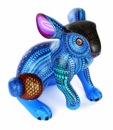 Oaxacan Wood Carving Mario Castellanos Rabbit Oaxaca Mexican Folk Art Alebrije - Picture 4 of 12