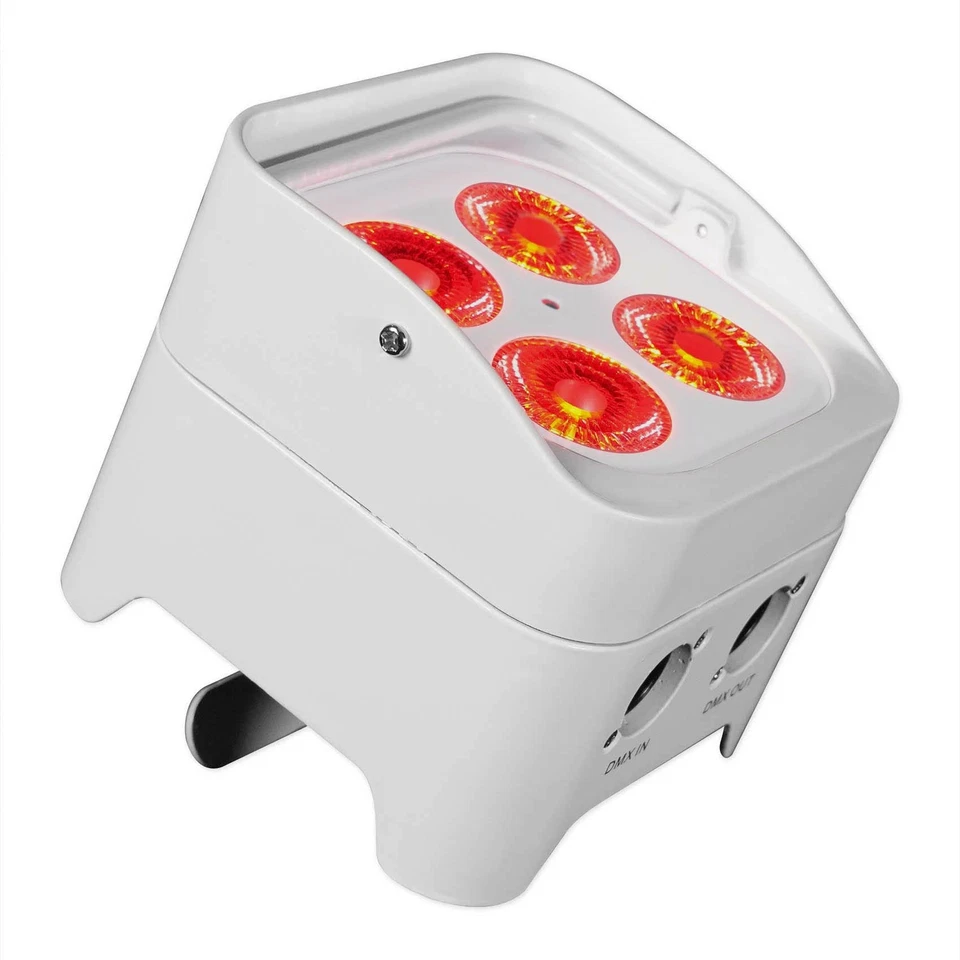 Rockville BEST PAR 50 White Rechargeable Par Wash Up-Light Wireless DMX+RGBWA+UV - Image 4 of 4