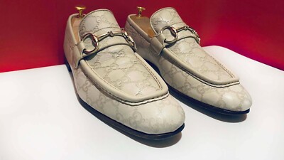 $1249.00 !! GUCCI TOM FORD GG MEN'S SUPER RARE FIND WHITE LOAFERS