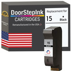 DoorStepInk Compatible Ink Cartridge for HP 15 Black C6615DN-USA