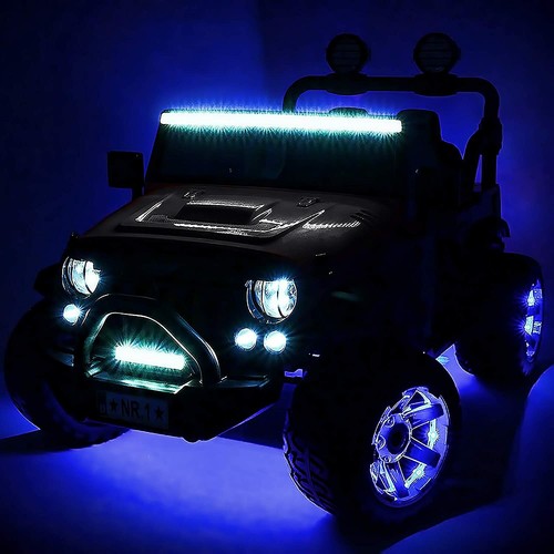 24V KIDS RIDE ON JEEP TRUCK CAR,TWO POWERFUL MOTORS,2 SEATS,RUBBER TIRES W R/C - Picture 4 of 8