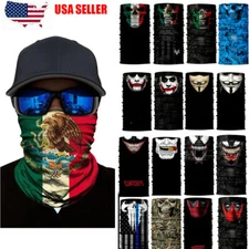 USA Bandana Face Cover Scarf Balaclava Neck Gaiter Reusable Washable Breathable