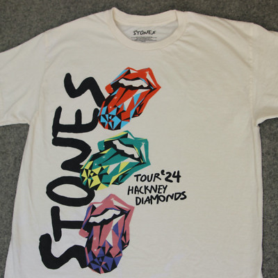 The Rolling Stones Band T Shirt L 2024 Hackney Diamonds Album Tour Concert Merch