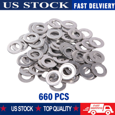 #ad #ad New 304 Stainless Steel Washers Flat Washer Assortment Set Value Kit660 Pieces $7.00