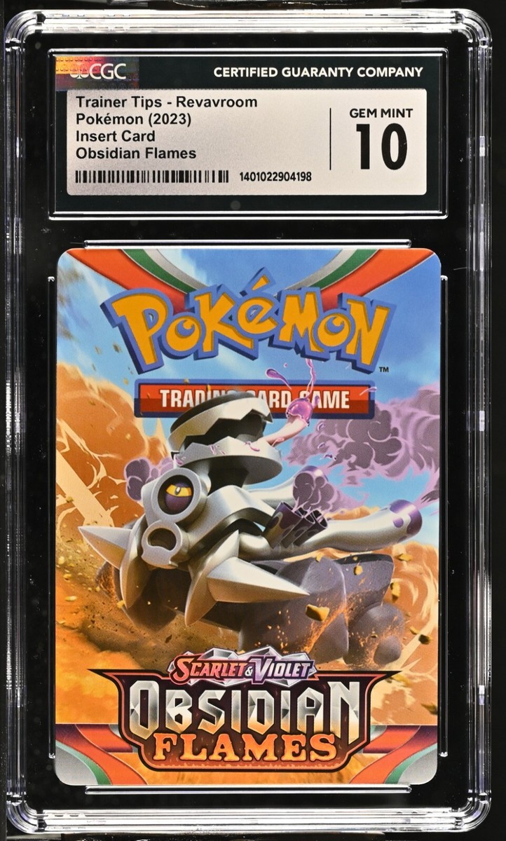 CGC 10 GEM MINT Revavroom Obsidian Flames Trainer Tips Full Art