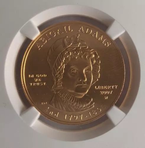 2007 Abigail Adams BU NGC MS70 Box COA 1/2 Oz Gold First Spouse $10 Coin