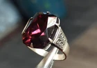 Vintage Russian Soviet Sterling Silver 875 Ring ,Men's Jewelry Size 8