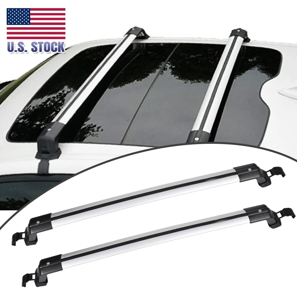 Car Top Roof Rack Cross Bar Luggage Carrier w/ Locks For Infiniti G37 G35 Sedan - Image 3 of 4