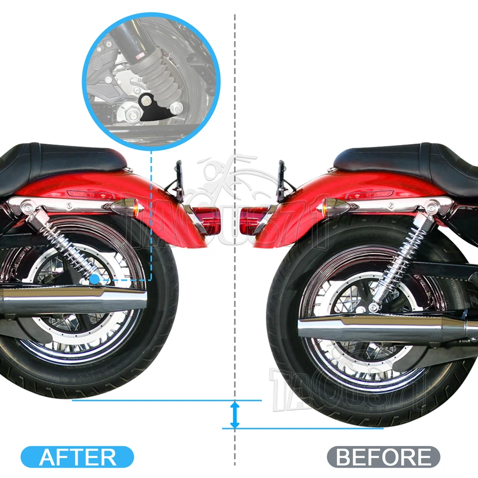 CNC 30mm Rear Lowering Kit for Harley Davidson Touring Road Glide King 2008-2025 - Imagem 2 de 4